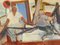Sea Catch, 1950s, Oil Painting, Framed 10