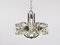 Crystal Glass Flower Pendant attributed to Sische, Germany, 1970s 10