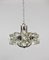 Crystal Glass Flower Pendant attributed to Sische, Germany, 1970s 14
