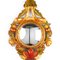Rococo Polychrome Giltwood Convex Mirror 2