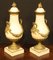 French Louis XVI Revival Gilt Bronze Marble Pear Shaped Cassolette Vases, Set of 2 3