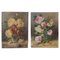 Still Lifes with Flowers, Early 20th Century, Paintings on Panels, Set of 2 1