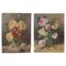 Stillleben mit Blumen, Frühes 20. Jahrhundert, Gemälde auf Holz, 2er Set 1