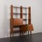 Mid-Century Italian Free Standing Shelf or Room Divider with Bar Cabinet or Hidden Desk, 1970s, Image 3