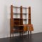 Mid-Century Italian Free Standing Shelf or Room Divider with Bar Cabinet or Hidden Desk, 1970s 4
