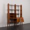 Mid-Century Italian Free Standing Shelf or Room Divider with Bar Cabinet or Hidden Desk, 1970s, Image 4