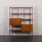 Mid-Century Italian Free Standing Shelf or Room Divider with Bar Cabinet or Hidden Desk, 1970s 1