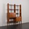 Mid-Century Italian Free Standing Shelf or Room Divider with Bar Cabinet or Hidden Desk, 1970s 20