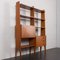 Mid-Century Italian Free Standing Shelf or Room Divider with Bar Cabinet or Hidden Desk, 1970s 5