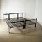 Double Bed in Black Lacquered Lacquered Metal with Original Slat System Vanessa by Tobia & Afra Scarpa for for Gavina, 1970s 3