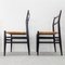 Mod. Chaises de Salle à Manger 646 en Frêne Noir et Paille par Gio Ponti pour Cassina, 1952, Set de 4 14