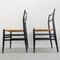 Mod. 646 Dining Chairs in Black Ash and Straw by Gio Ponti for Cassina, 1952, Set of 4 13