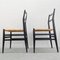 Mod. 646 Dining Chairs in Black Ash and Straw by Gio Ponti for Cassina, 1952, Set of 4, Image 13