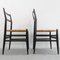 Mod. 646 Dining Chairs in Black Ash and Straw by Gio Ponti for Cassina, 1952, Set of 4 11