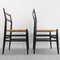 Mod. Chaises de Salle à Manger 646 en Frêne Noir et Paille par Gio Ponti pour Cassina, 1952, Set de 4 11