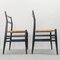 Mod. 646 Dining Chairs in Black Ash and Straw by Gio Ponti for Cassina, 1952, Set of 4 12