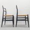 Mod. Chaises de Salle à Manger 646 en Frêne Noir et Paille par Gio Ponti pour Cassina, 1952, Set de 4 12