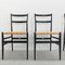 Mod. 646 Dining Chairs in Black Ash and Straw by Gio Ponti for Cassina, 1952, Set of 4 9