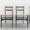 Mod. 646 Dining Chairs in Black Ash and Straw by Gio Ponti for Cassina, 1952, Set of 4, Image 9