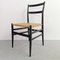 Mod. Sedie da pranzo nr. 646 in frassino nero e paglia di Gio Ponti per Cassina, 1952, set di 4, Immagine 17