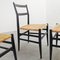 Mod. 646 Dining Chairs in Black Ash and Straw by Gio Ponti for Cassina, 1952, Set of 4 3