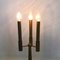 Lampada da tavolo vintage a tre braccia in ottone con candelabri, Italia, anni '50, Immagine 4