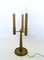 Vintage Three-Arm Brass Table Lamp with Candelabra Design, Italy, 1950s, Image 3