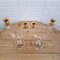 Italian Art Deco Revival Acrylic and Brass Candleholders, 1980s, Set of 2 8