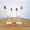 Italian Art Deco Revival Acrylic and Brass Candleholders, 1980s, Set of 2 4