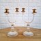 Italian Art Deco Revival Acrylic and Brass Candleholders, 1980s, Set of 2 5