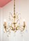 Brass Swedish Chandelier with Glass Bubbles, 1970s, Image 6