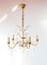 Brass Swedish Chandelier with Glass Bubbles, 1970s, Image 12