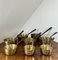 Large Antique Victorian Heavy Brass Saucepans, 1860, Set of 8, Image 7