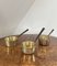 Large Antique Victorian Heavy Brass Saucepans, 1860, Set of 8 5