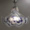 Postmodern Blue & White Murano Glass Pendant Lamp attributed to Mazzega, Italy, 1970s, Image 7