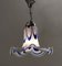 Postmodern Blue & White Murano Glass Pendant Lamp attributed to Mazzega, Italy, 1970s 2