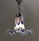 Postmodern Blue & White Murano Glass Pendant Lamp attributed to Mazzega, Italy, 1970s, Image 2