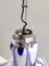 Postmodern Blue & White Murano Glass Pendant Lamp attributed to Mazzega, Italy, 1970s, Image 9