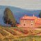 Artista italiano, paisaje toscano, años 90, óleo sobre lienzo, enmarcado, Imagen 5