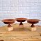 Vintage Spanish Urns in Raw Wood, 1980s, Set of 3 1