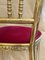 Chaise d'Appoint en Laiton et Velours Rouge, Italie, 1960s 7