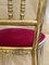 Italian Brass and Red Velvet Side Chair, 1960s 7
