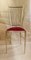Silla auxiliar italiana de latón y terciopelo rojo, años 60, Imagen 1