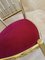 Italian Brass and Red Velvet Side Chair, 1960s, Image 8