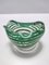 Murano Glass Bowl or Ashtray with Green Canes and Aventurine Glass by Alfredo Barbini, Italy, 1950s 7