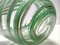 Murano Glas Schale oder Aschenbecher mit Grünen Stöcken & Aventurin Glas von Alfredo Barbini, Italien, 1950er 12