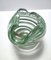 Murano Glass Bowl or Ashtray with Green Canes and Aventurine Glass by Alfredo Barbini, Italy, 1950s 3