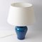 Blaue Keramik Tischlampe aus Ginger Jar mit Crackle Glasur, 1960er 8