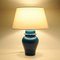 Blue Crackle Glaze Ginger Jar Ceramic Table Lamp, 1960s 2