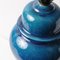 Lampada da tavolo in ceramica blu craquelé, anni '60, Immagine 10